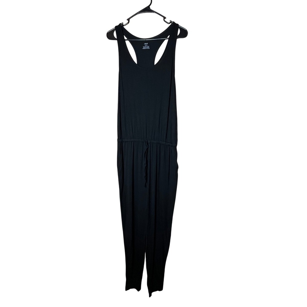 NWT Aerie Black Racerback Drawstring Waist Jumpsuit Women's Size M